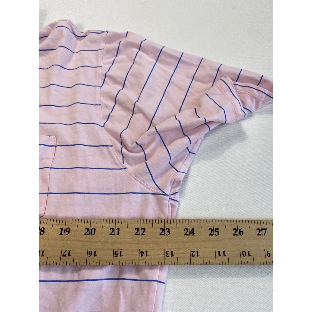 B Draddy Sport Polo Shirt Mens XL Pink Striped Golf Performance Pima Cotton